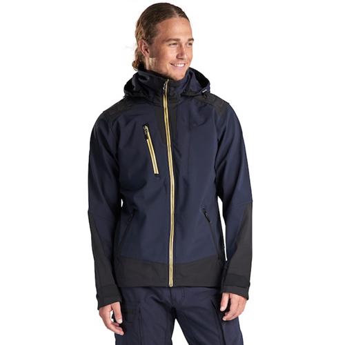 BLAKLADER Softshell Dark Navy Blue  Jacket  for Carpenters that have Full Zip Waterproof  available in Australia and New Zealand