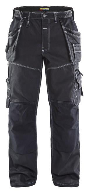 Buy online in Australia BLAKLADER 2-Way Stretch Black Trousers for Electricians that are looking for comfortable work trousers.