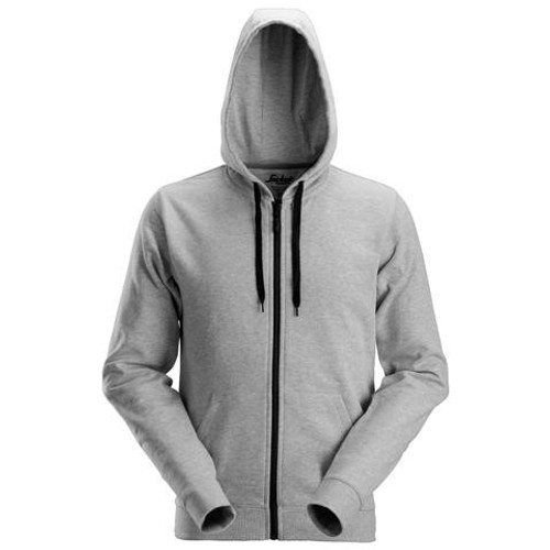SNICKERS Hoodie  2801  with  for SNICKERS Hoodie  | 2801 Mens Grey Melange Full Zip Hoodie in Cotton that have Full Zip  available in Australia and New Zealand
