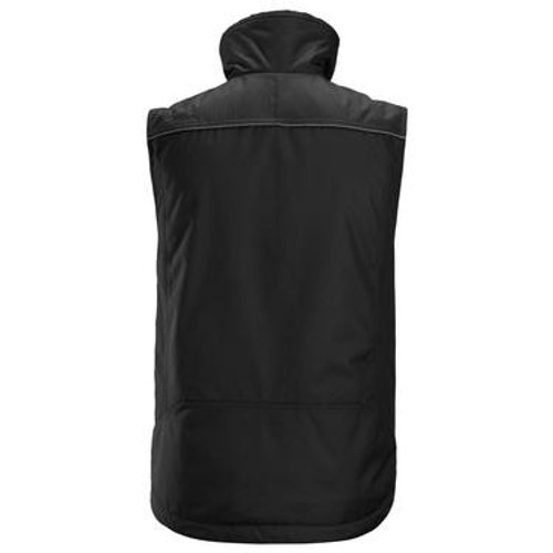 SNICKERS Pile Lining Black  Vest  for Carpenters that have Full Zip  available in Australia and New Zealand