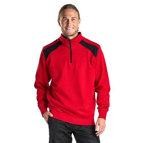 BLAKLADER Pullover  3353  with  for BLAKLADER Pullover  | 3353  Red / Black 1/4 Zip Jersey Pullover in Polyester that have 1/4 Zip  available in Australia and New Zealand
