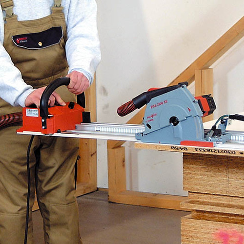 Discover the MAFELL PSS 3100 SE portable panel circular saw, featuring a self-driven design and integrated dust extraction for clean, precise cuts.