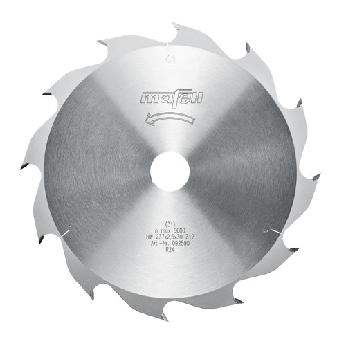 MAFELL Saw Blades | 237mm Circular Saw Blades with 30mm Bore Z=12