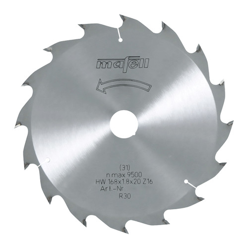 The MAFELL 168mm Circular Saw Blades with a 20mm bore are expertly designed for use with hand-held circular saws