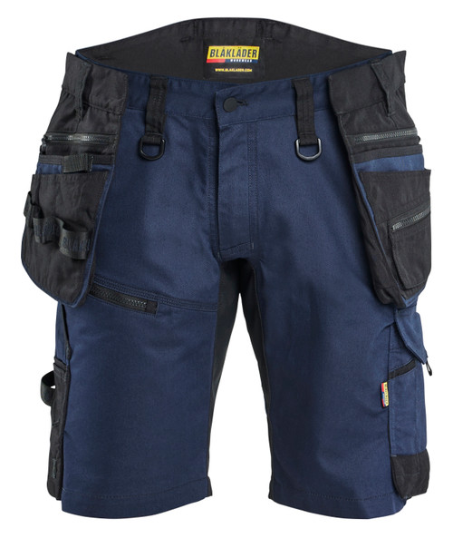BLAKLADER 1972 Craftsman Dark Navy Blue work Shorts with Holster Pockets in Cordura with Stretch BLAKLADER 1972 Craftsman Dark Navy Blue work Shorts with Holster Pockets in Cordura with Stretch