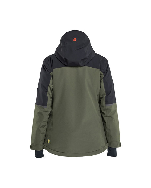 The BLAKLADER Womens Winter Jacket model 4707 in Forest Green/Black offers Windproof protection, Insulated functionality, and is tailored in robust Waterproof Polyester for all‑day comfort.