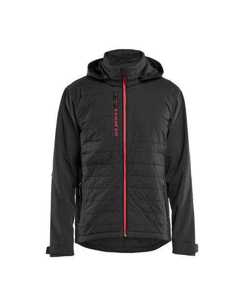 Tackle winter storms in the BLAKLADER Jacket model 4743 with Hybrid, providing Waterproof, and built from Softshell.