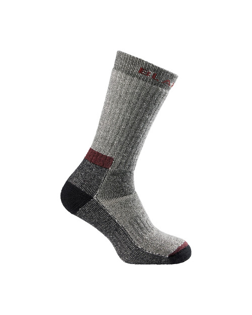 Stay protected all day with BLAKLADER's Heavy Socks, model 2503, featuring Insulating technology and durable Wool fabric in Black Melange.