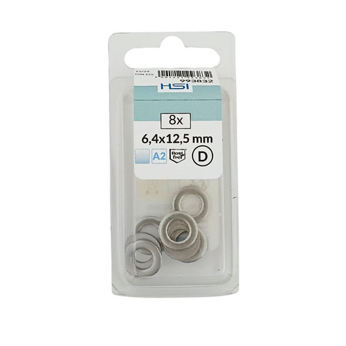 Our Flat Washers 6.4 x 12.5mm are produced to DIN 125 standards, ensuring dependable performance and consistent quality. Made from A2 stainless steel (Grade 304) Our Flat Washers 6.4 x 12.5mm are produced to DIN 125 standards, ensuring dependable performance and consistent quality. Made from A2 stainless steel (Grade 304)