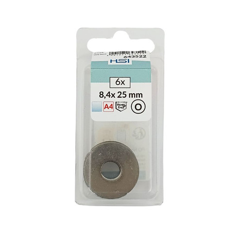 Our Flat Washers 8.4 x 25mm are produced to DIN 125 standards, ensuring dependable performance and consistent quality. Made from A4 stainless steel (Grade 316)
