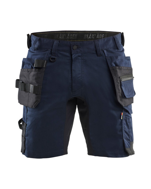 BLAKLADER Shorts | 1752 Dark Navy Blue Craftsman Shorts with Holster Pockets in 2-Way Stretch