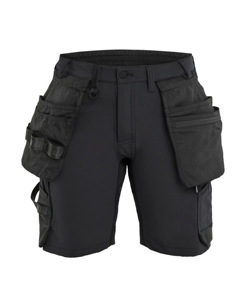 BLAKLADER Shorts | 7124 Black Womens Craftsman Shorts with Holster Pockets in 4-Way Stretch BLAKLADER Shorts | 7124 Black Womens Craftsman Shorts with Holster Pockets in 4-Way Stretch