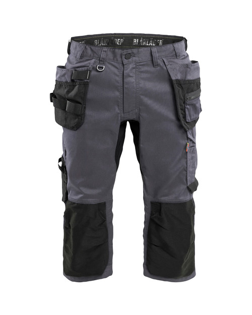 BLAKLADER Shorts | 1754 Mid Grey Pirate Shorts with Kneepad Pockets Holster Pockets in 2-Way Stretch BLAKLADER Shorts | 1754 Mid Grey Pirate Shorts with Kneepad Pockets Holster Pockets in 2-Way Stretch
