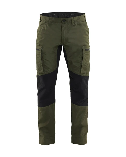 BLAKLADER Trousers | 1459 Service Stretch Forest Green Trousers with Polyester