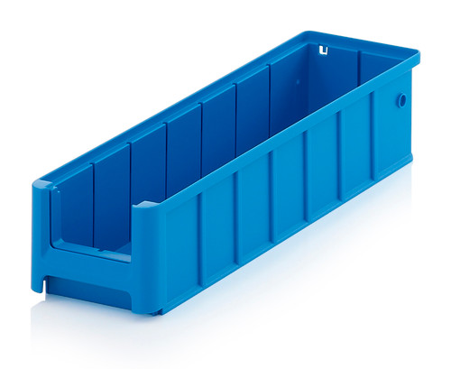 The AUER Storage ORGANIZER BIN RK31509 is a durable stackable plastic storage solution designed for efficient organization in warehouses or garages.