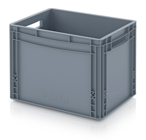 AUER Packaging euro containers solid are durable and versatile storage containers designed for professional warehouse, workshop and logistics applications.