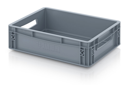 AUER Packaging euro containers solid are durable and versatile storage containers designed for professional warehouse, workshop and logistics applications.