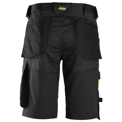 SNICKERS Shorts 6153 with  for SNICKERS Shorts | 6153 Mens Allround Work Black Shorts with Cotton with Stretch that have Configuration available in Electrical SNICKERS Shorts 6153 with  for SNICKERS Shorts | 6153 Mens Allround Work Black Shorts with Cotton with Stretch that have Configuration available in Electrical