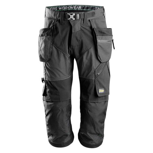 SNICKERS Shorts 6905 with Kneepad Pockets  for SNICKERS Shorts | 6905 Flexi Work Mid Grey Shorts with Kneepad Pockets  with Holster Pockets Cordura with Stretch that have Configuration available in Carpentry