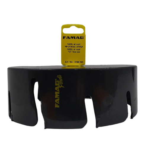 FAMAG Holesaws | 2166 PAROLI 50 TCT Holesaws  with Pumpshank for Electricians, Solar Installation to create a total tool solution for construction.