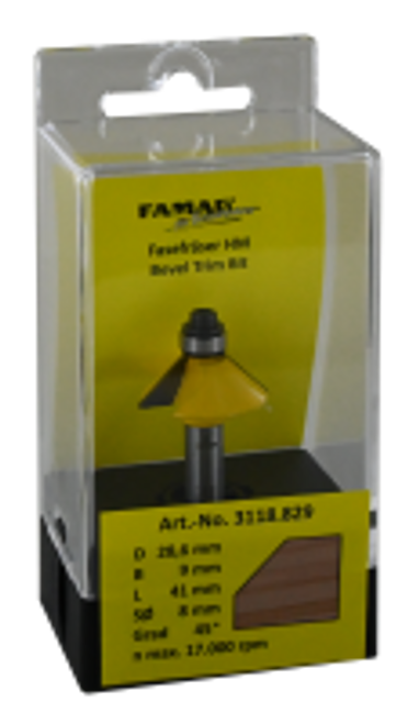 Buy Online a Router Bits from FAMAG Router Bits 45° Bevel Trim with 45° Bevel Trim for the Furniture Making and Woodworking Industry and Carpenters in Australia and New Zealand