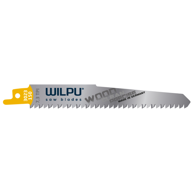 WILPU 3023 Reciprocating Saw Blade produced as a 150mm Precision Reciprocating Saw Blade for Solid Timber