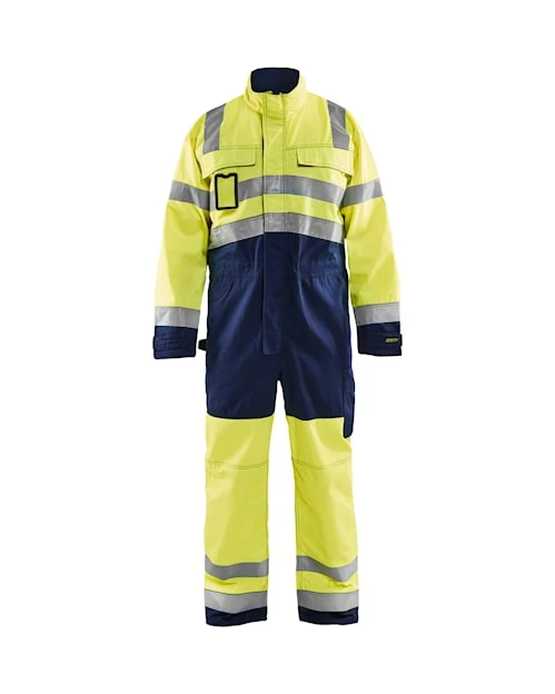BLAKLADER 6373 Hi-Vis Yellow / Navy Blue Hi-Vis PolyCotton Satin Men Overall