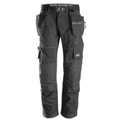 SNICKERS Cordura with Stretch Black Trousers for Carpenters that have Kneepad Pockets  available in Australia