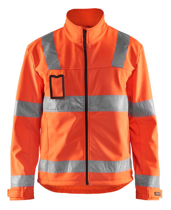 Stay stylish and functional with the Softshell Reflective Tape  Blaklader Workwear jacket model 4838.