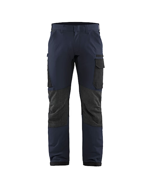 Buy online in Australia BLAKLADER 4-Way Stretch Dark Navy Blue Trousers for Cabinet Makers that are looking for comfortable work trousers.