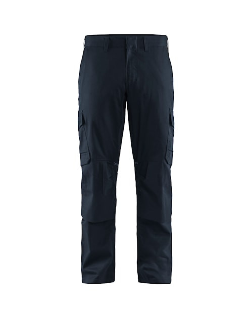 BLAKLADER 2-Way Stretch Dark Navy Blue Trousers for Electricians that have Kneepad Pockets  available in Australia