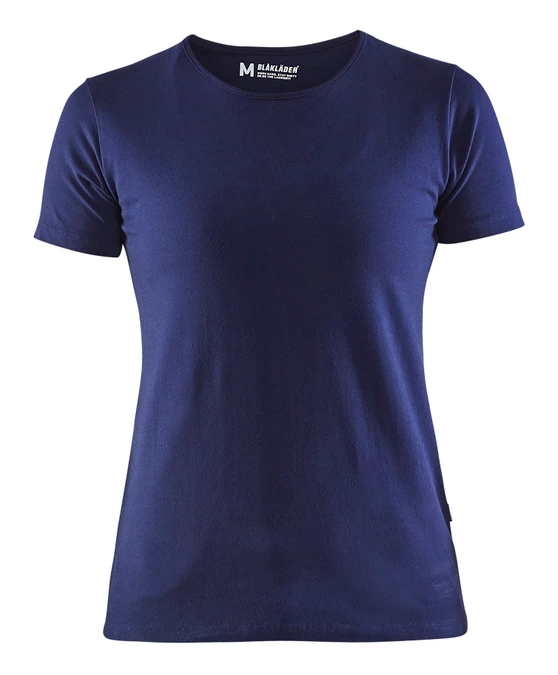 The Navy Blue Blaklader t-shirt is a must-have for any worker, combining style and practicality with features like Round Neck and Slim Fit.