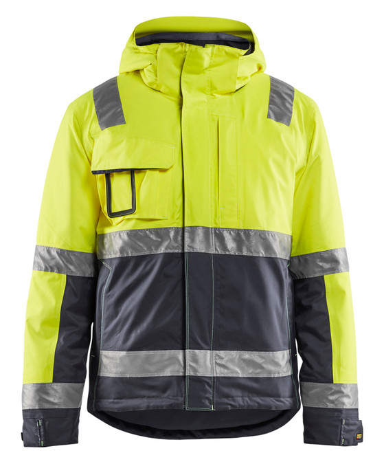 Buy online in Australia and New Zealand a Mens High Vis Yellow Jacket  for Electricians that are comfortable and durable.
