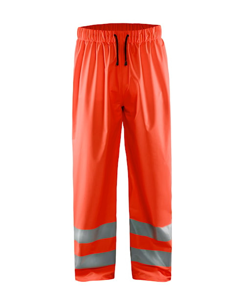 BLAKLADER Trousers 1384 with  for BLAKLADER Trousers | 1384 Rain High Vis Red Trousers with Reflective Tape Polyester Waterproof that have Configuration available in Electrical