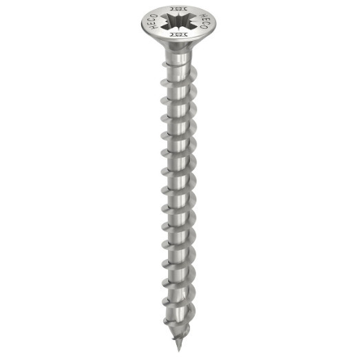 HECO Countersunk Head Screws | 6mm A2 304 Stainless Steel Full Thread with PZ Drive for Bugle Screws, Outdoor Construction and Screws and Fasteners