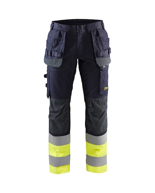 BLAKLADER Rip-Stop with Stretch Navy Blue Trousers for Electricians that have Holster Pockets  available in Australia and New Zealand