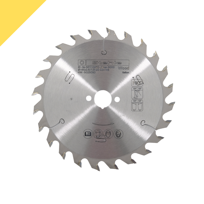 The STEHLE circular saw blade model HKS SOLID is a must-have for any professional, designed for Solid Timber in 165mm diameter with a 20mm Bore.
