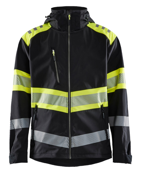 The Black with High Vis Yellow details Blaklader jacket is perfect for those who demand quality and comfort.