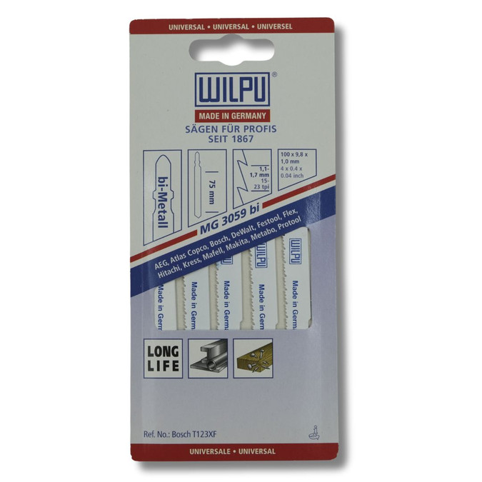 WILPU Jigsaw Blade for Fabricators, the MG 3059 bi Saw Blade is for Thick Material for Steel