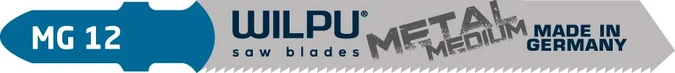 WILPU MG 12 Jigsaw Blade produced as a 75mm Medium Material Jigsaw Blade for Steel