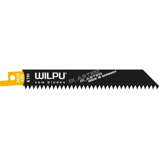 WILPU Reciprocating Saw Blade for Plaster, Gypsum Board, Wood, the 3025 Saw Blade is for Quick Cut for Solid Timber