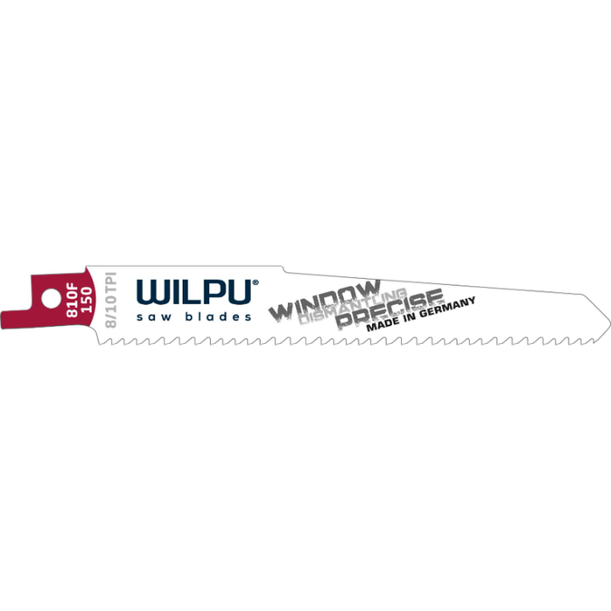 WILPU 810 F Reciprocating Saw Blade produced as a 150mm Straight Cut Reciprocating Saw Blade for Construction