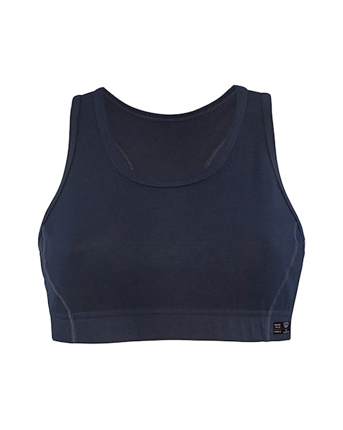 BLAKLADER Underwear | 7203 Womens Navy Blue Underwear Sports Bra with Anti-Flame in Durable Poly/Cotton Blend