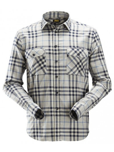 SNICKERS 8516 Grey Melange Shirt with Flannel for the Construction Industry and Operators in Victoria and South Australia.