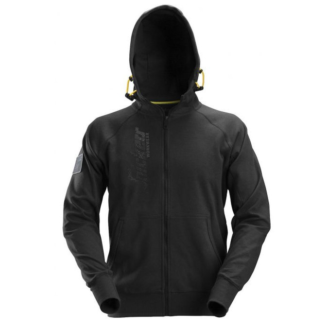 SNICKERS Hoodie , SNICKERS, Hoodie , 2880 , Black , Full Zip , , Cotton,  Workwear,  Work Hoodie