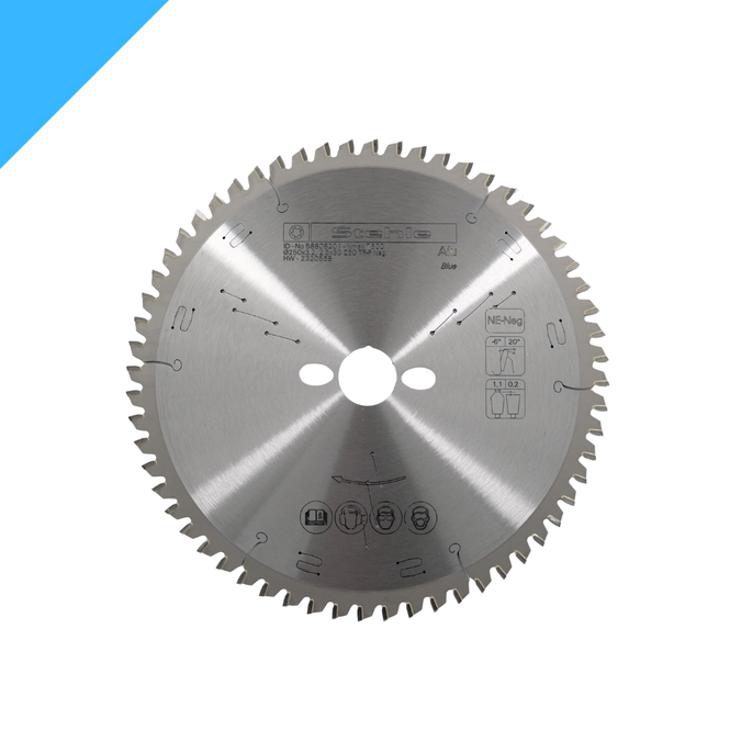 The STEHLE circular saw blade model NF NEGATIVE for Aluminium in 250mm diameter with a 30mm Bore is perfect for precision cuts on portable circular saws and mitre saws.