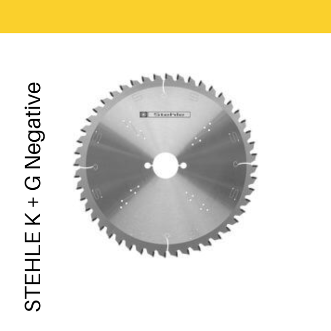 The STEHLE circular saw blade model K+G NEGATIVE for Solid Timber in 210mm diameter with a 30mm Bore is perfect for precision cuts on portable circular saws and mitre saws.