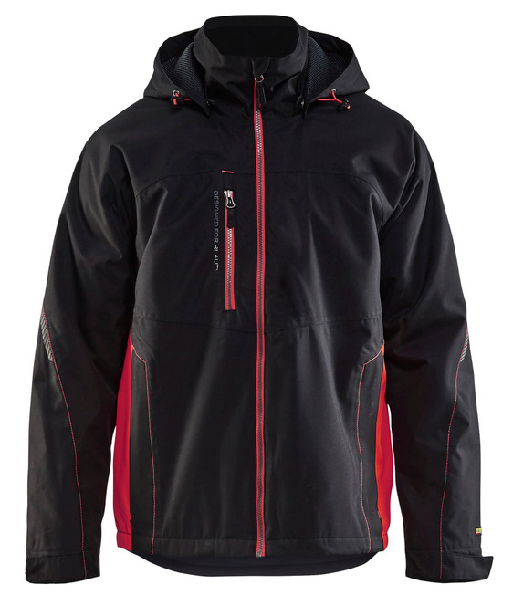 Upgrade your workwear with the Black Blaklader Workwear Polyester jacket, ideal for all seasons with Waterproof and Windproof.