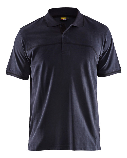 Upgrade your workwear with the BLAKLADER 3389 Men's Dark Navy Blue / Black Polo Shirt.