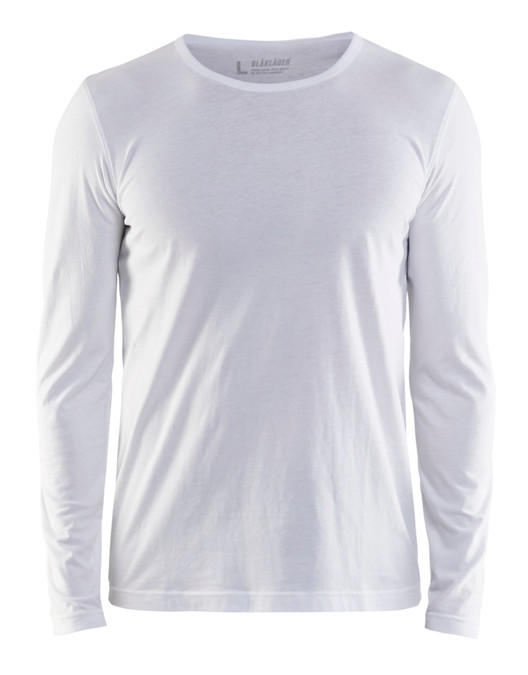 BLAKLADER Cotton White  T-Shirt  for Carpenters that have Long Sleeve  available in Australia and New Zealand